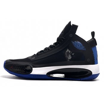 2019 Air Jordan 34 XXXIV Black Royal Blue-White Shoes